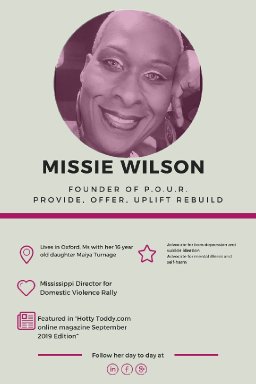 Missie Wilson the Director of the Mississippi Chapter for domestic Violence